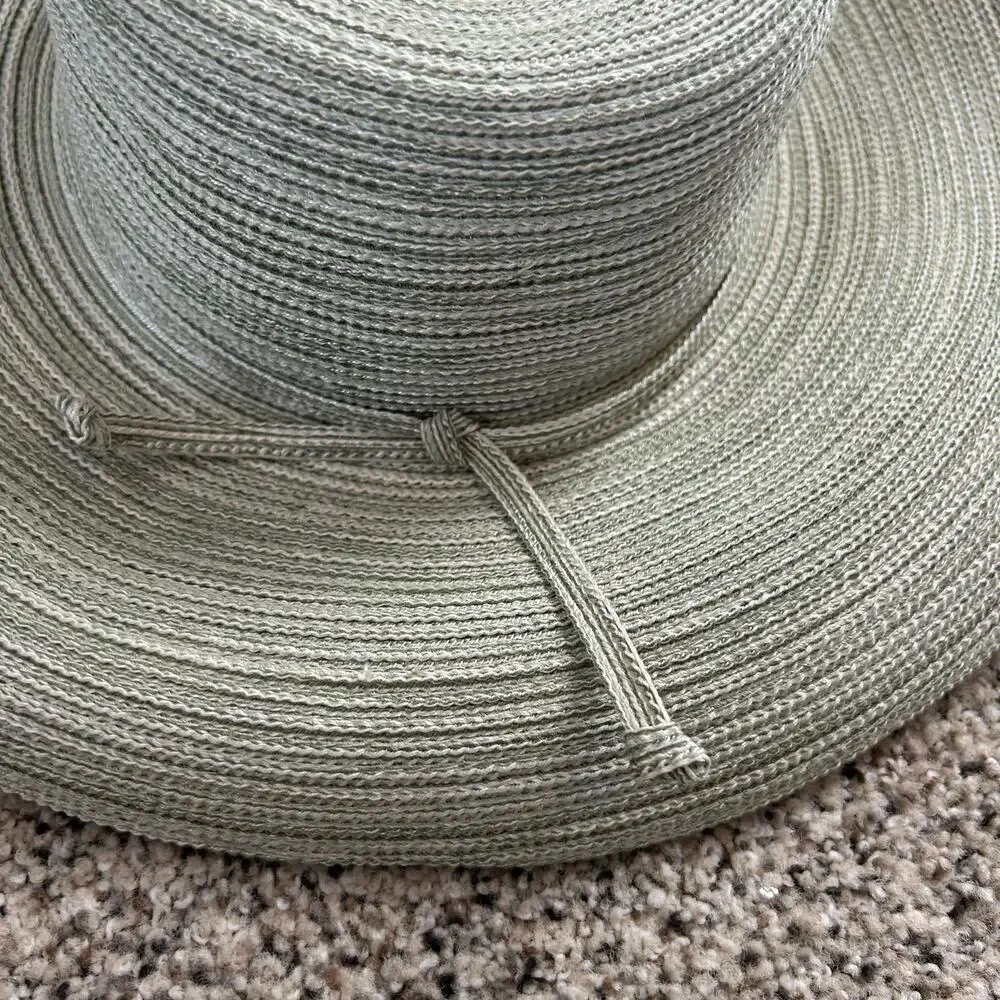 Sloggers Sun Hat Size Medium 22 Inches Wide Brim Woven Beach Vacation - Picture 4 of 6